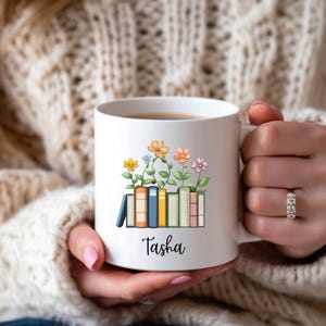 Book with Plants Growing Out of It Mug, Literary Garden mug, Book Lovers Mug, Ideal Gift for Readers and Nature Enthusiasts, plant lover mug