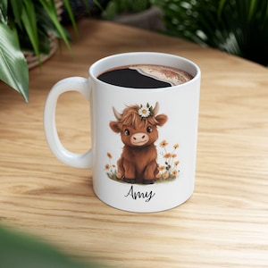 Tazza mucca delle Highlands, tazza mucca carina, tazza da caffè mucca delle Highlands, amanti delle Highlands, idea regalo, regalo di Natale tazza, mucche delle Highlands, regalo tazza per la mamma