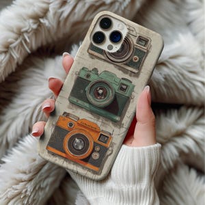 Retro Camera Phone Case, Vintage Photography Aesthetic Cover Old School Camera iPhone Case Photographer Gift