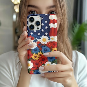 アメリカ国旗ケース、iPhone 14 13 12 11 夏用携帯ケース 愛国的な携帯ケース 赤白青ケース クールな携帯ケース