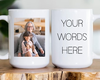 Custom Mug with Photo, Personalized Picture Coffee Cup, Anniversary Mug Gift for Him / Her, Customizable Text and photo Mug