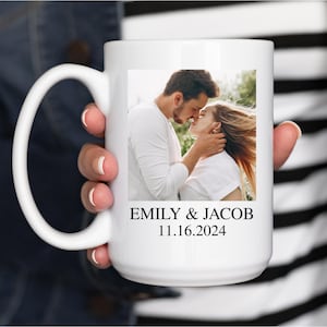 Custom Photo Coffee Mug, Custom Mug with Photo, Photo and Text Custom Mug, Photo Mug Personalized Gift For Her, Photo mug