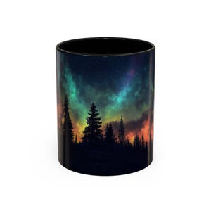 Northern Lights Mug, Aurora Borealis Coffee Mug, Night Sky Mug, Polar Lights, Celestial Drinkware, Arctic Aurora Coffee Mug Gift