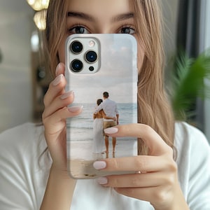 Custom Photo Phone Case, Custom Gift for Him or Her Unique Photo Phone Case Personalized Tough iPhone Cover 15 16