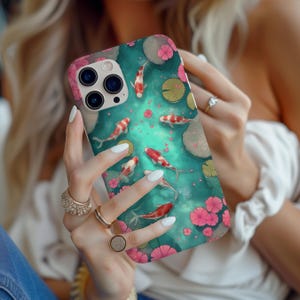 Koi fish phone case, koi fish case, iphone 16e case, koi fish pond, fish phone case, koi fish, iphone 14 case, iphone 15 pro case