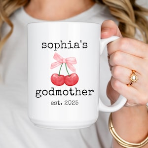 Caneca de presente para madrinha – Linda caneca de café com proposta de madrinha, lembrança de batismo com nome personalizado, presente de padrinho católico para futura madrinha