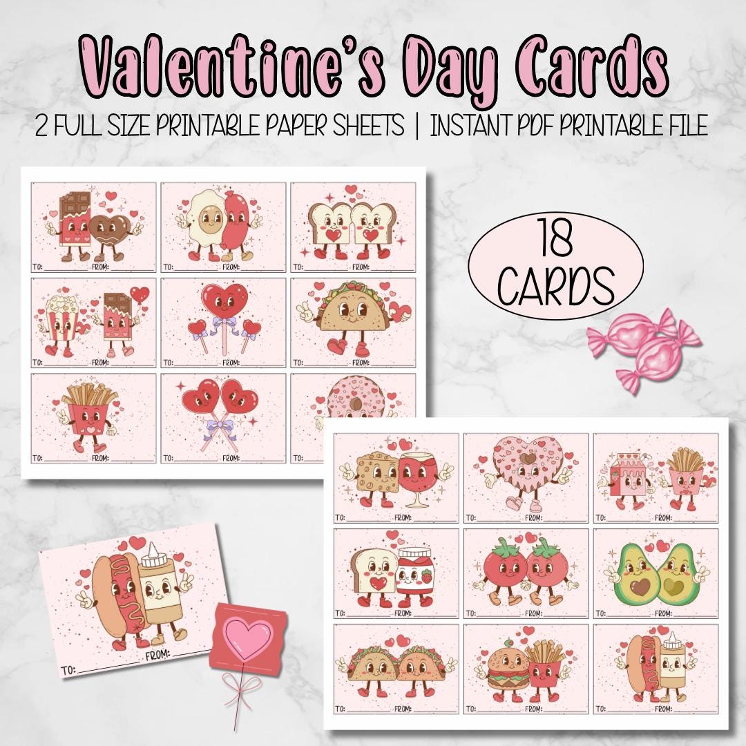 Valentine’s Day Cards for Kids Adults| Cute Funny Phrases | Easy ...