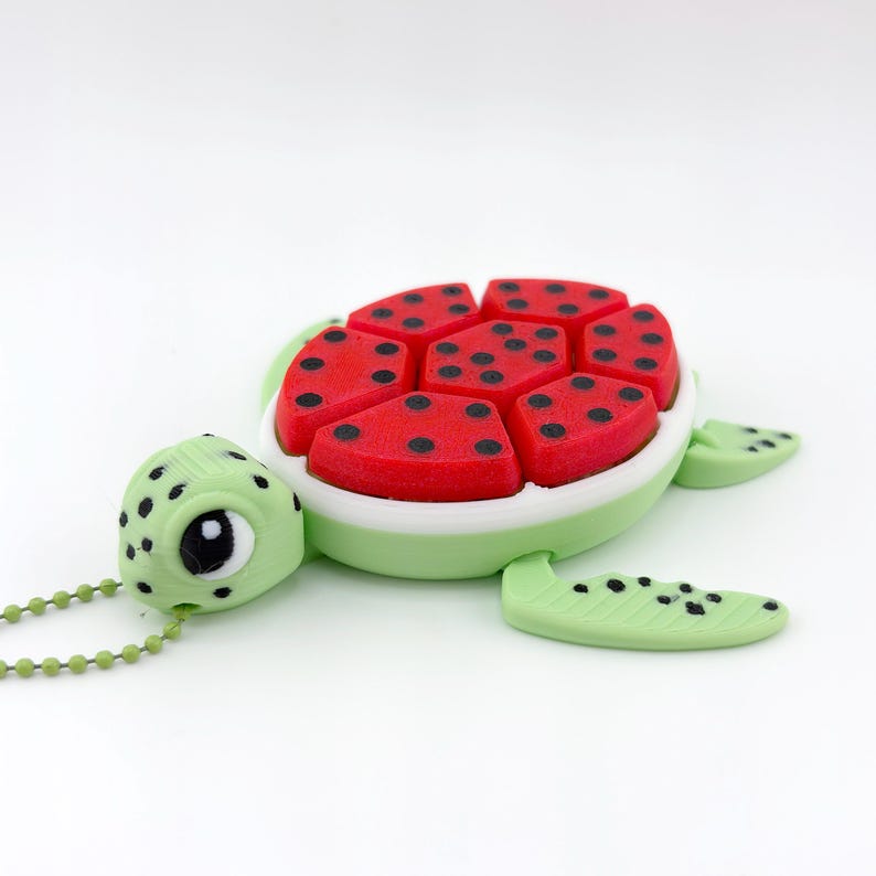 Fruktsköldpadda sensorisk klickleksak med flera tangenter - tillfredsställande taktil kul! Watermelon