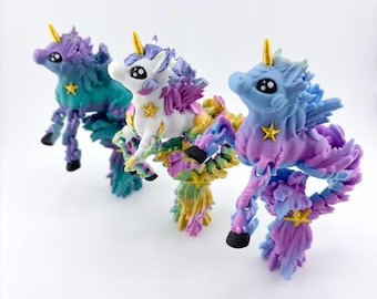 Mermaid Unicorn Sea Horse | 3d Printed Articulated Flexi Sensory Fidget Toy