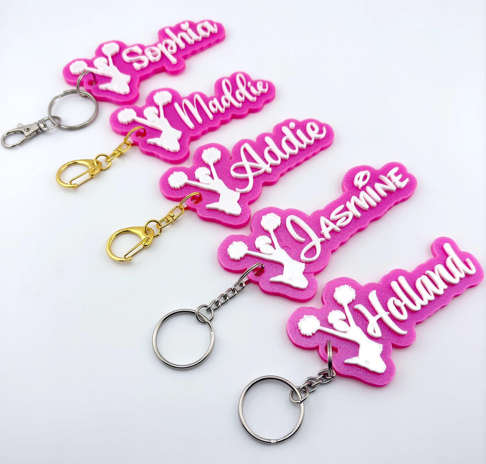 Personalized cheerleader key chain - Etsy 日本