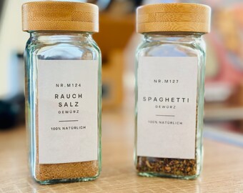 Customizable spice labels to design yourself