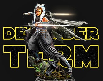 Ashoka Tano Star Wars, 3D Printed Figure STL File digital - Etsy