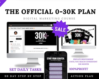 Piano d'azione passo dopo passo, reddito passivo, corso di marketing digitale, Etsy, Canva, Instagram, Shopify, Pinterest, systemi.o, moduli, modelli