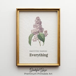 Lilac Flower Botanical Print: Vintage Cottagecore Wall Art (Digital Download)