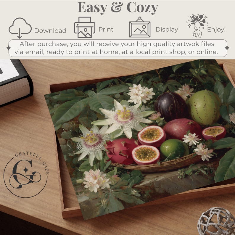 Passion Fruit Still Life Print – Vintage Botanical Art (Digital Download) image 8