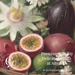 Passion Fruit Still Life Print – Vintage Botanical Art (Digital Download) image 2