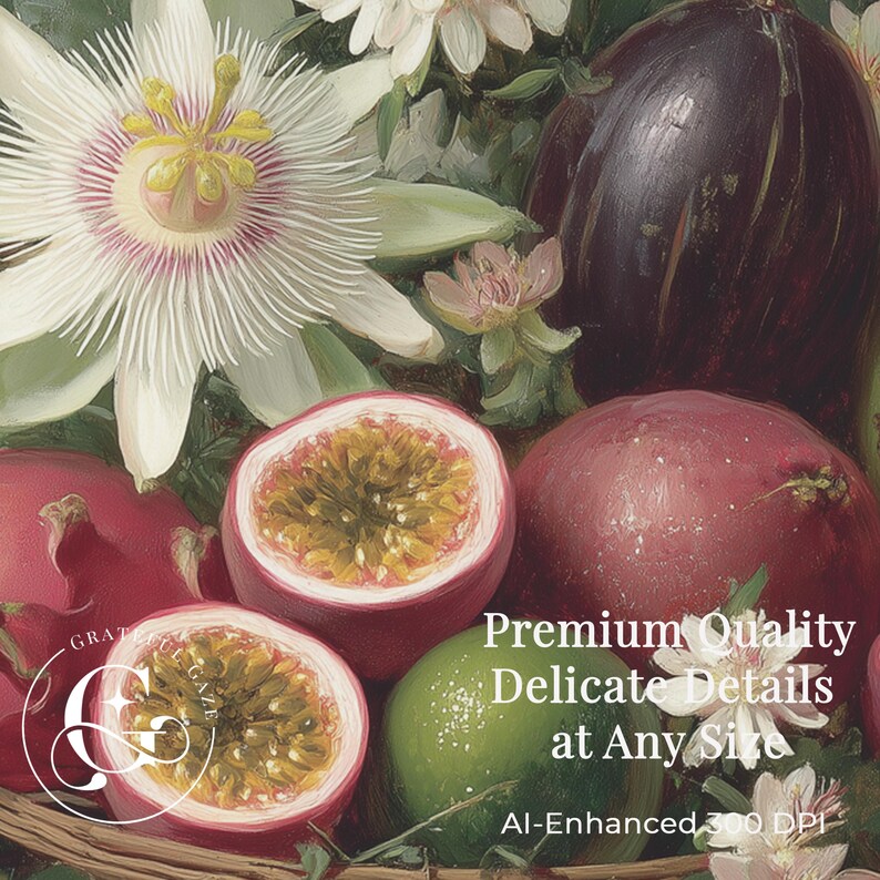 Passion Fruit Still Life Print – Vintage Botanical Art (Digital Download) image 2
