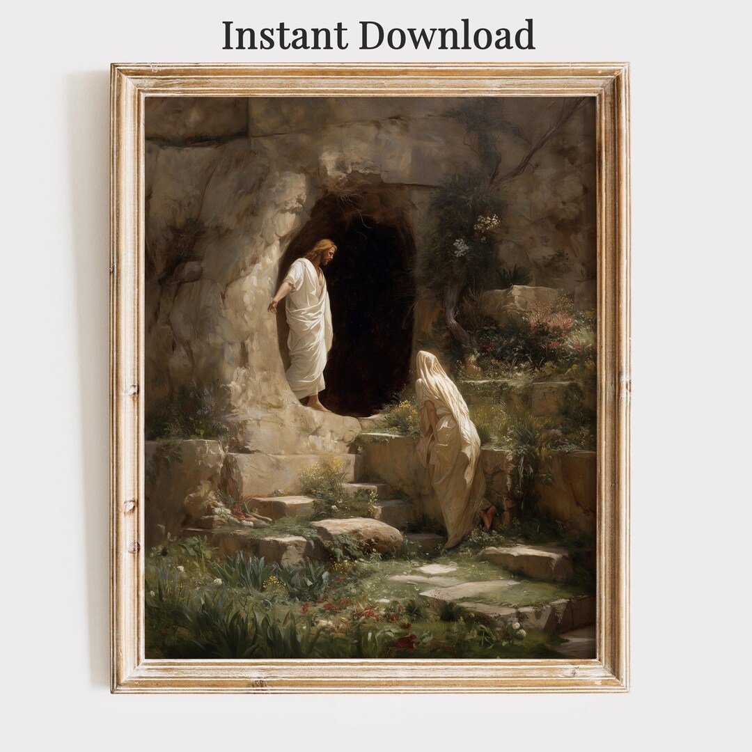 Mary Magdalene Sees the Risen Jesus - Easter Biblical Wall Art ...