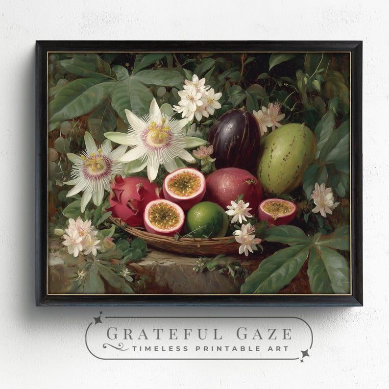 Passion Fruit Still Life Print – Vintage Botanical Art (Digital Download) image 3