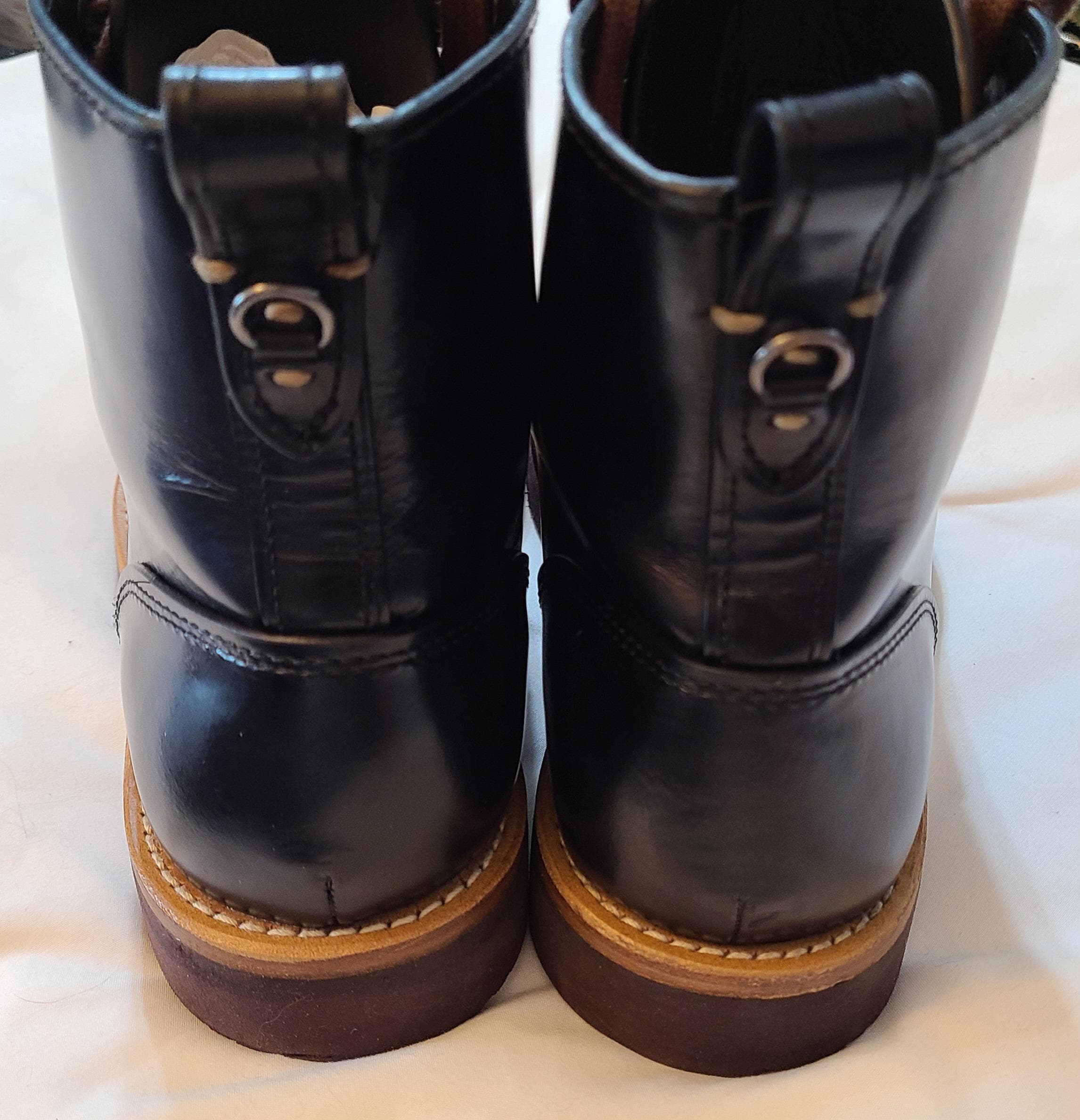 Coach Derby Black Spazzolato Leather Dress Combat Boots Shoes Men Size 7.5 G1255 Coach Derby Black Spazzolato Leather Dress Combat Boots  main image 3
