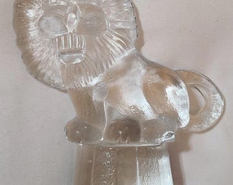 Kosta Boda Art Glass Lion Bertil Vallien Sweden Animal Sculpture Flat Back Gift