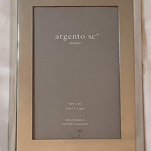 Argento SC Milano Silver Plated Polished Frame 4x6 Italy Tarnish Resistant