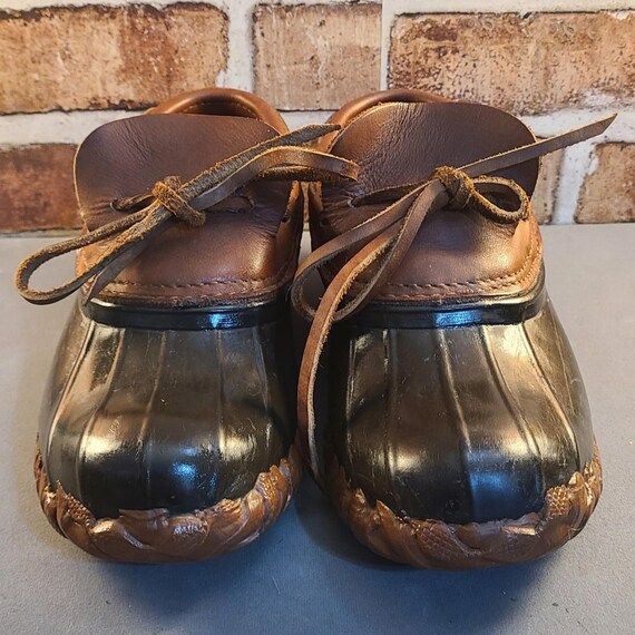 Kenetrek Brown Leather Rubber Duck Shoes Mens Size 8 Camp Moc Slip-On