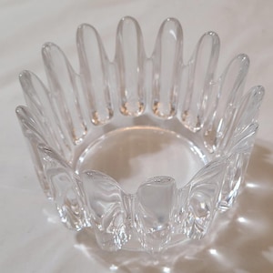 1970s Orrefors Crystal Princess Crystal Bowl by Sven Palmqvist Made in Sweden