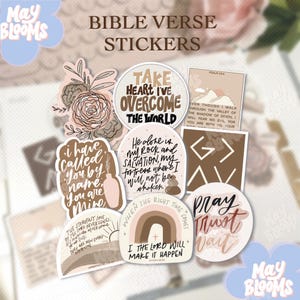 Boho Bible Verse Sticker: Waterproof Christian Laptop Decal