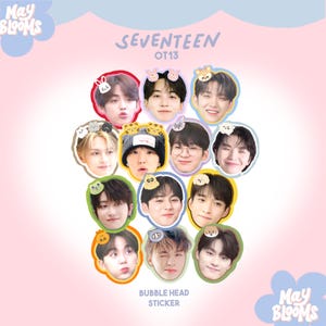 Seventeen Bubble Head Stickers, Seventeen OT13 Stickers, Seventeen Sticker Pack
