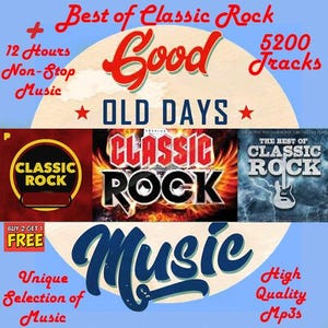 5200 pistas de rock clásico MÁS 12 horas de éxitos sin parar,