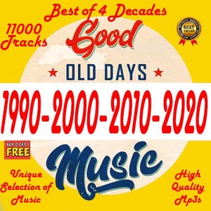 11000 nummers: het beste van 4 decennia: hits uit de jaren 1990-2000-2010s-2020, unieke selectie