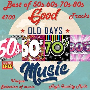 4700-tracks Best of 4 Decades, Best of 50s-60s-70s-80s, Unieke selectie, Hoog