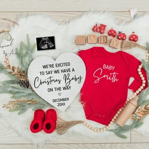 Christmas Pregnancy Announcement: Gender Neutral, Editable Template (Digital)