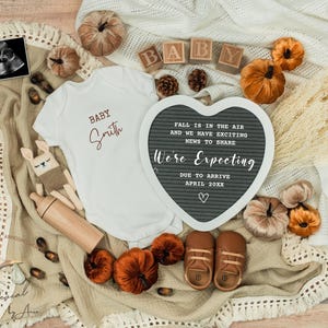 Fall Pregnancy Announcement Digital, Thanksgiving Baby Announce, Extra Thankful, Instant Editable Template, Social Media, Gender Neutral