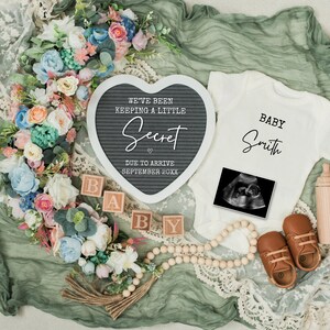 We&#39;ve Been Keeping a SECRET Baby Reveal - Digital Pregnancy Announcement - Baby Announcement - Digital Download - Instant Download - Canva
