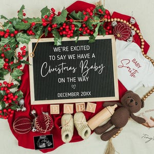 Christmas Pregnancy Announcement: Gender Neutral, Editable Template (Digital)