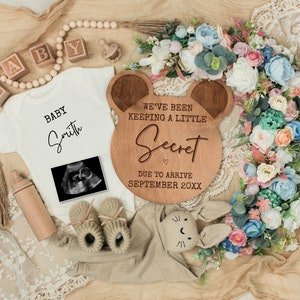 We&#39;ve Been Keeping a SECRET Baby Reveal - Digital Pregnancy Announcement - Baby Announcement - Digital Download - Instant Download - Canva