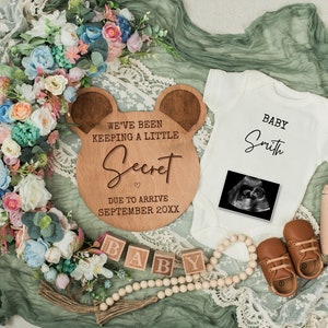 We&#39;ve Been Keeping a SECRET Baby Reveal - Digital Pregnancy Announcement - Baby Announcement - Digital Download - Instant Download - Canva