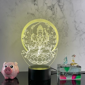 Buddha Statue LED Light as Yoga Gift, Buddha Light as Meditation, Yoga Gift for Her, Unique Yoga Gift, Bodhisattva as a Meditation Gift, L27