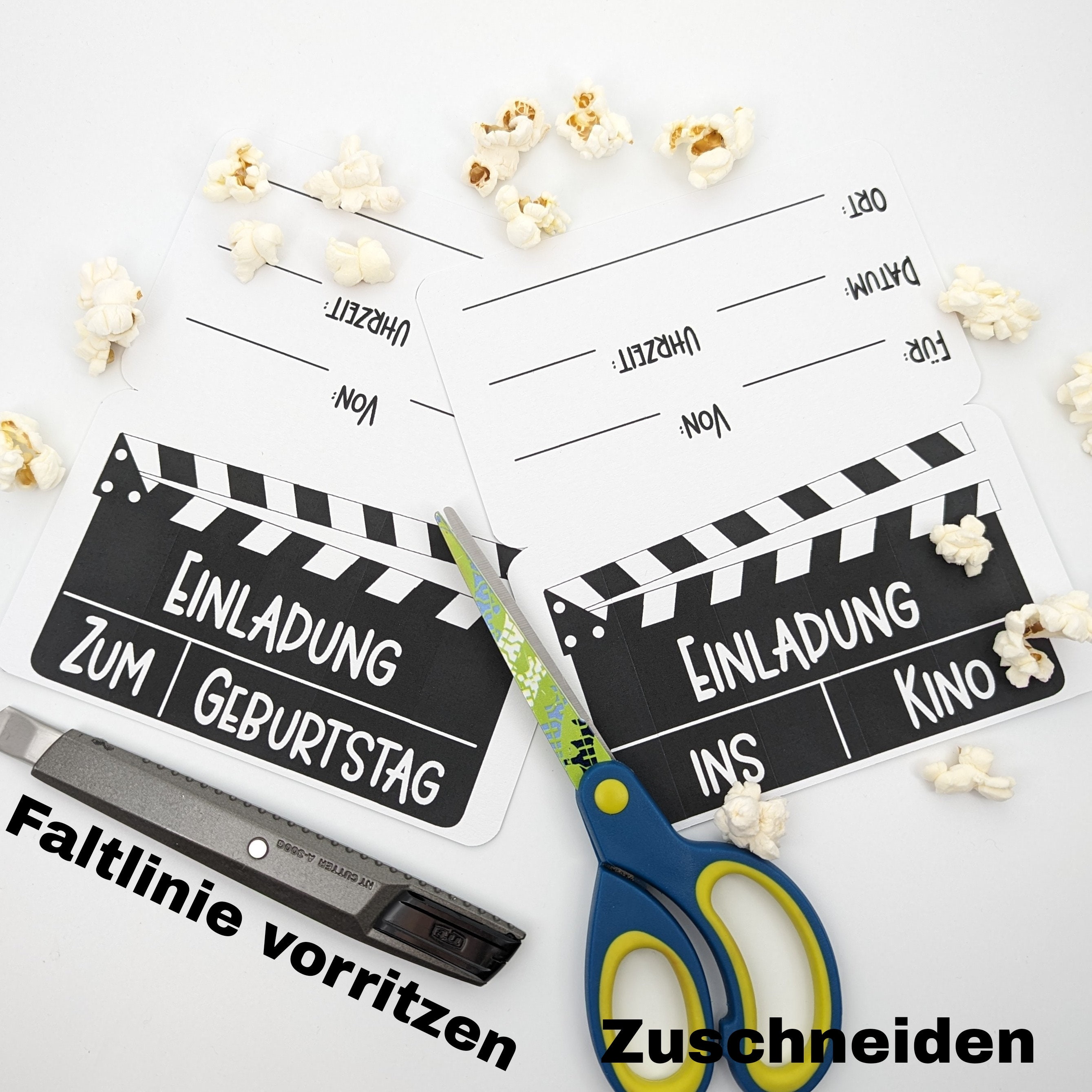 Film-Geburtstagseinladungen Für Mädchen – 20 Karten Mit Umschlägen | 10,2x15,2 Cm, Für Filmnacht & Motto-Party