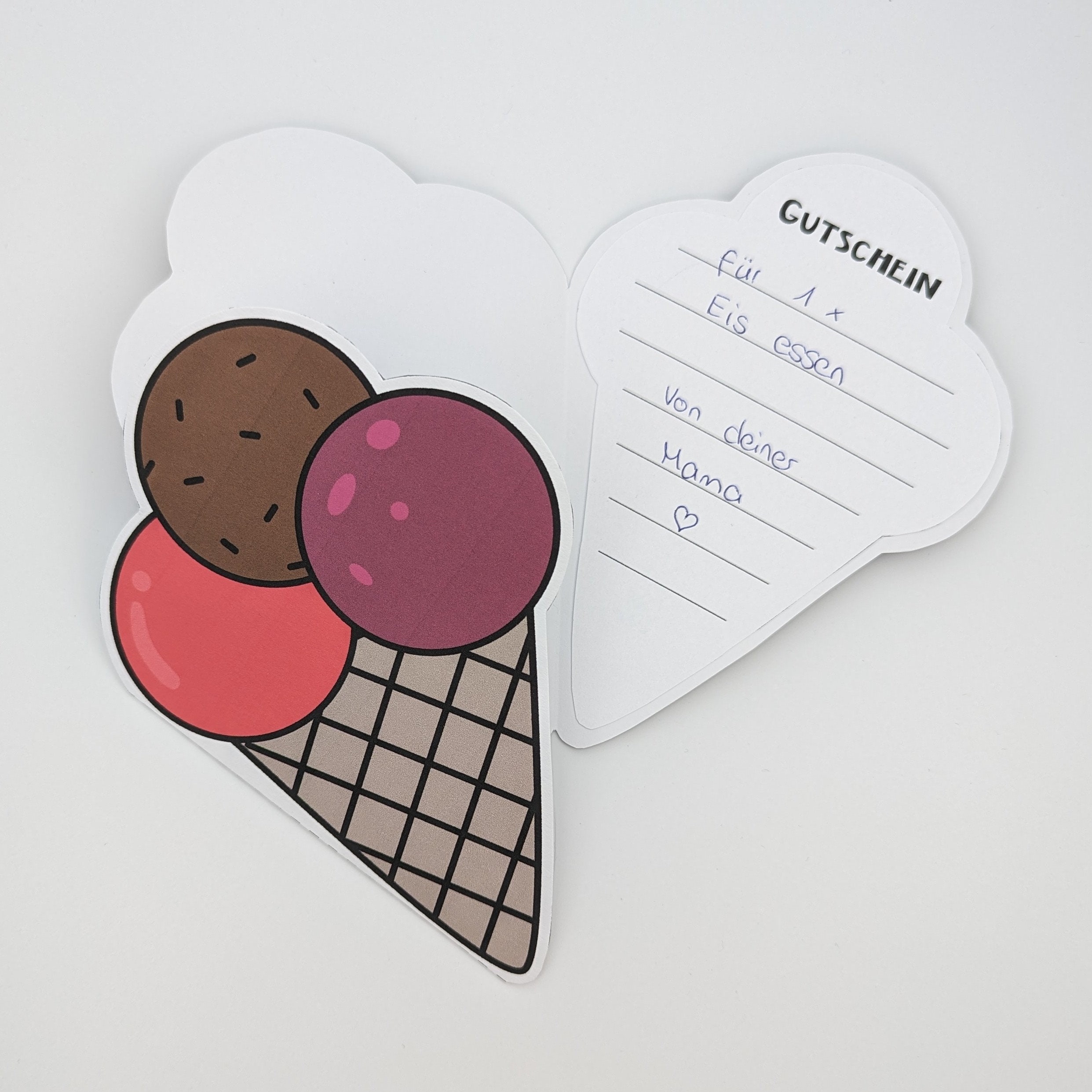 Spannende Gutschein Eis Essen Basteln Bilder