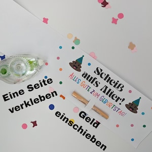 Pdf druckvorlage geldgeschenk schei aufs alter mitbringsel selber