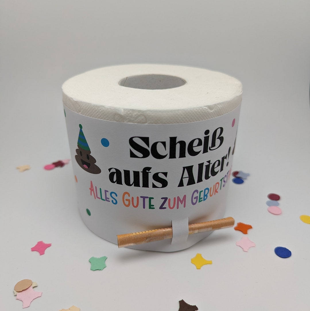 PDF Druckvorlage Geldgeschenk "Scheiß aufs Alter", Mitbringsel selber