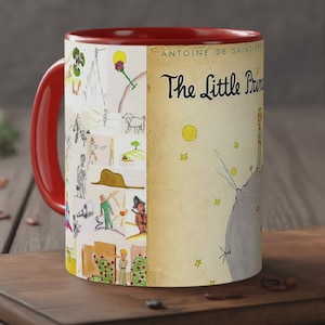 Der kleine Prinz Buchbecher, der kleine Prinz Bilder, Antoine de Saint-Exupéry, der kleine Prinz Tasse, Literaturbecher, Geschenk für Buchliebhaber, Kaffeebecher