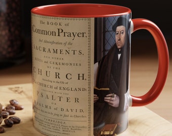 Taza del Libro de Oración Común: Diseño anglicano de Thomas Cranmer