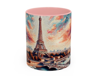 Eiffel Tower Paris Mug: France Travel Souvenir Coffee Cup