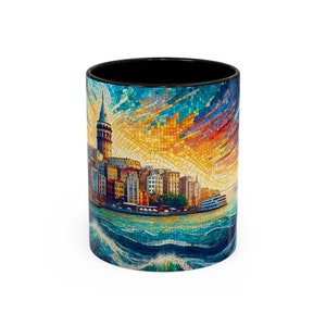 Galata Tower Heart of Istanbul Mug, Bosporus Cup, Istanbul Souvenir, Galata Mug, Galata Tower Cup, Istanbul Keepsake, Coffee Cup, Travel Mug