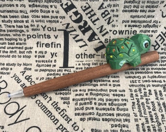 Hand Carved Wooden Pen Hand Painted Wooden Pen Animal Theme High Quality and Eco-friendly