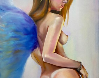 Svitlana Miedviediuk "Ángel de luz" obraz olejny 80×60 cm